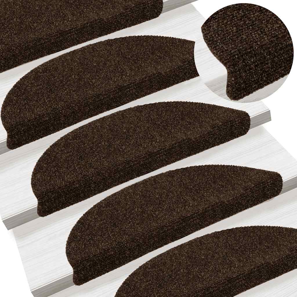 Trappematter selvklebende 10 stk 56x17x3 cm brune halvrund