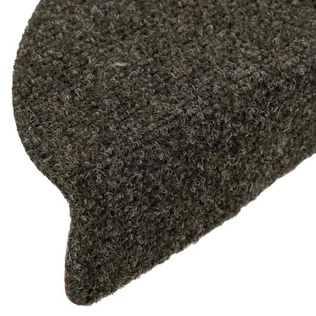 Trappematter selvklebende 10 stk 56x17x3 cm antrasitt halvrund