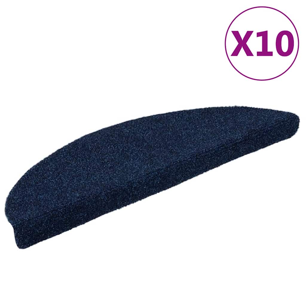 Trappematter selvklebende 10 stk 56x17x3 cm marineblå halvrund