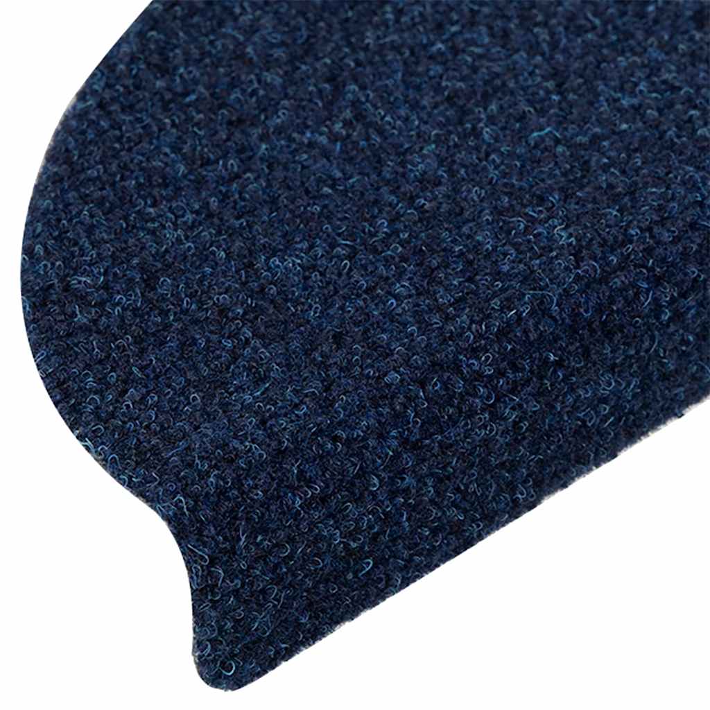 Trappematter selvklebende 10 stk 56x17x3 cm marineblå halvrund