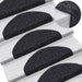 Trappematter selvklebende 5 stk 65x21x4 cm svart halvrund stor