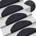 Trappematter selvklebende 10 stk 65x21x4 cm svart halvrund stor