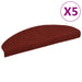 Trappematter selvklebende 5 stk 65x21x4 cm bordeauxrød halvrund stor