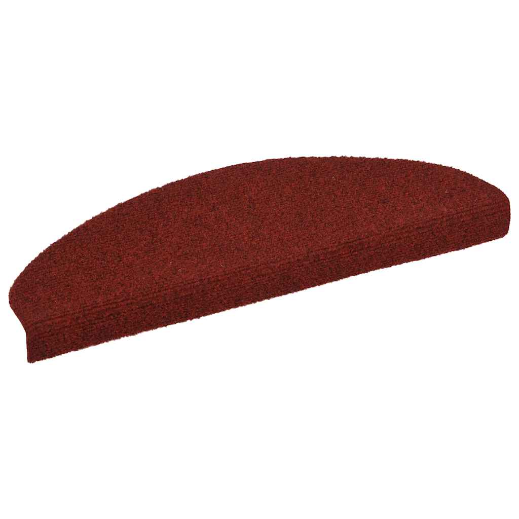 Trappematter selvklebende 10 stk 65x21x4 cm bordeauxrød halvrund stor