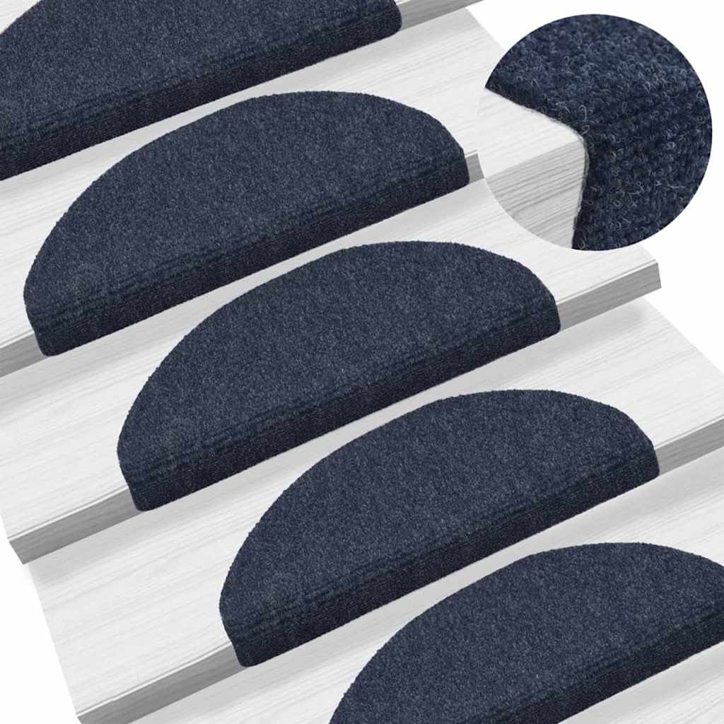 Trappematter selvklebende 10 stk 65x21x4 cm blå halvrund store