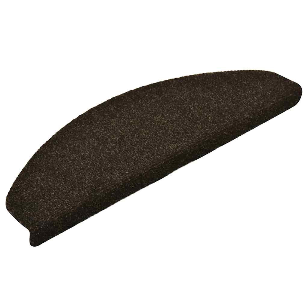 Trappematter selvklebende 5 stk 65x21x4 cm mørkebrune halvrund store