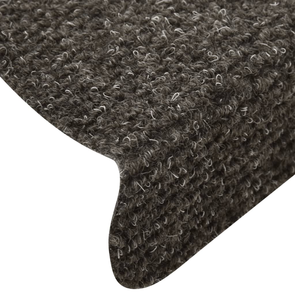 Trappematter selvklebende 5 stk 65x21x4 cm antrasitt halvrund stor
