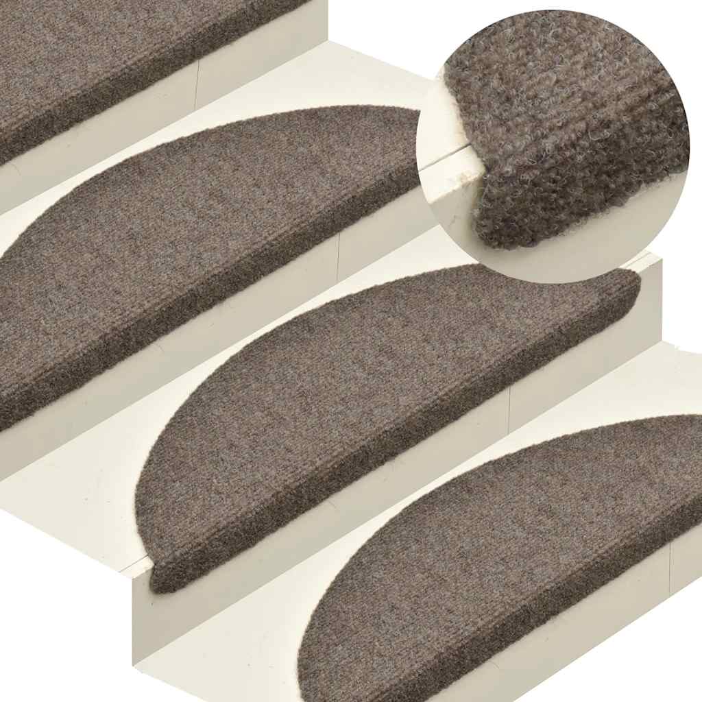 Trappematter selvklebende 10 stk 65x21x4 cm beige halvrund store
