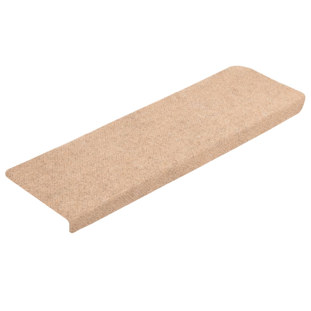 Trappematter selvklebende 5 stk 65x21x4 cm lysebrun rektangulær kant