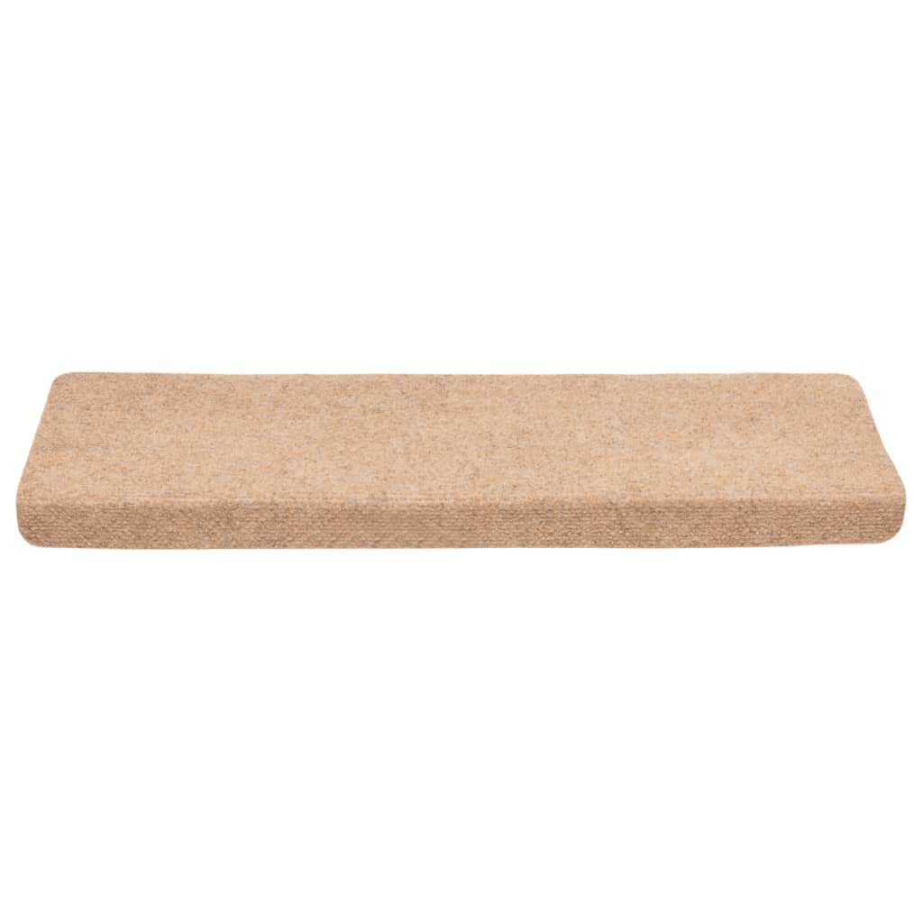 Trappematter selvklebende 5 stk 65x21x4 cm lysebrun rektangulær kant