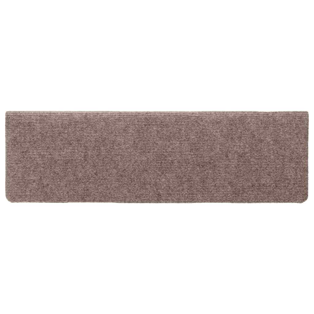 Trappematter selvklebende 10 stk 65x21x4 cm lysebrun rektangulær kant