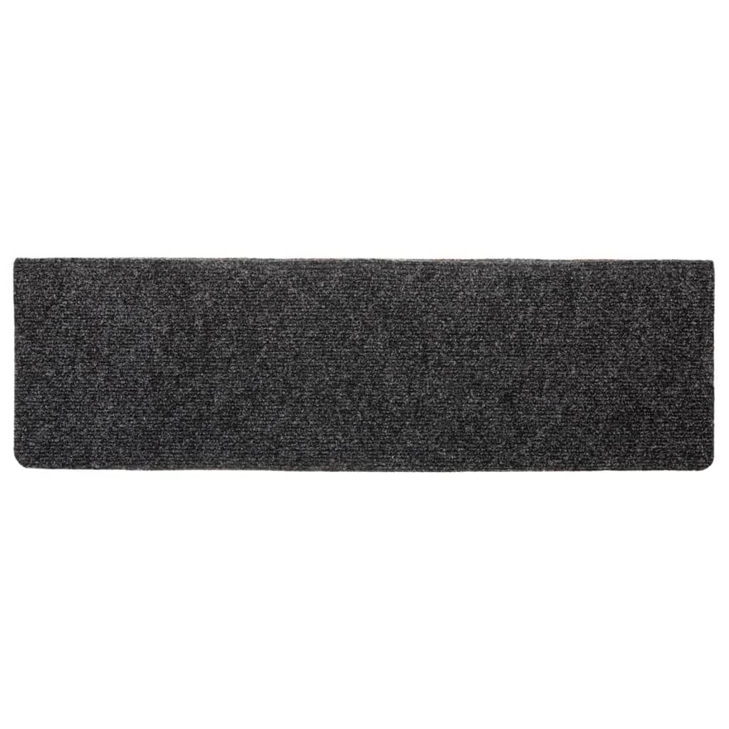 Trappematter selvklebende 5 stk 65x21x4 cm mørkegrå rektangulær kant