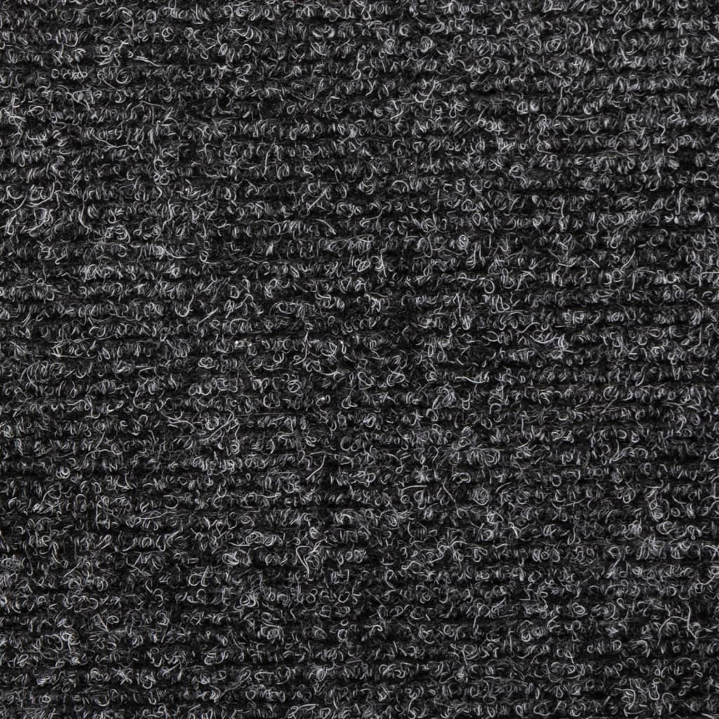 Trappematter selvklebende 10 stk 65x21x4 cm mørkegrå rektangulær kant