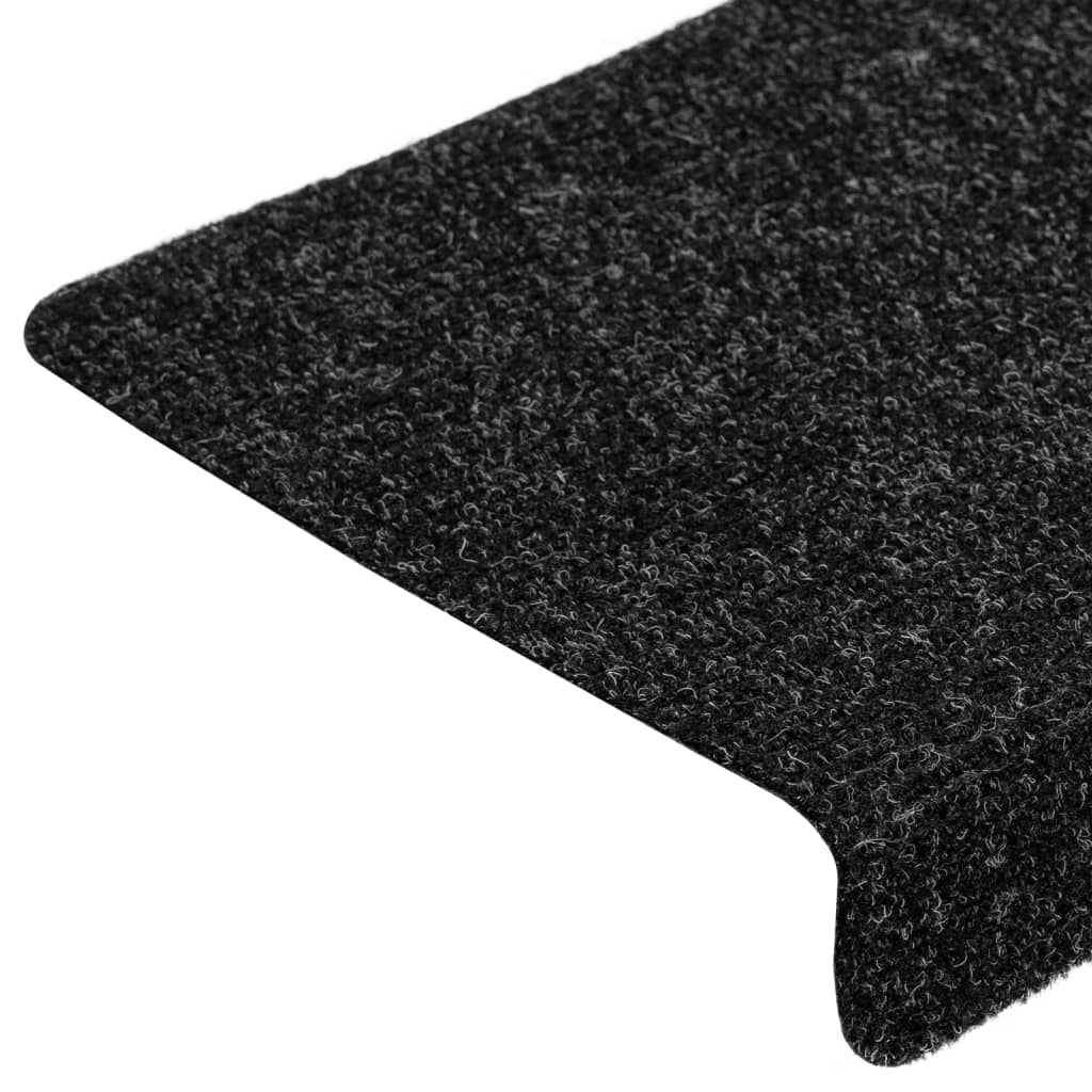 Trappematter selvklebende 10 stk 65x21x4 cm svart rektangulær kant