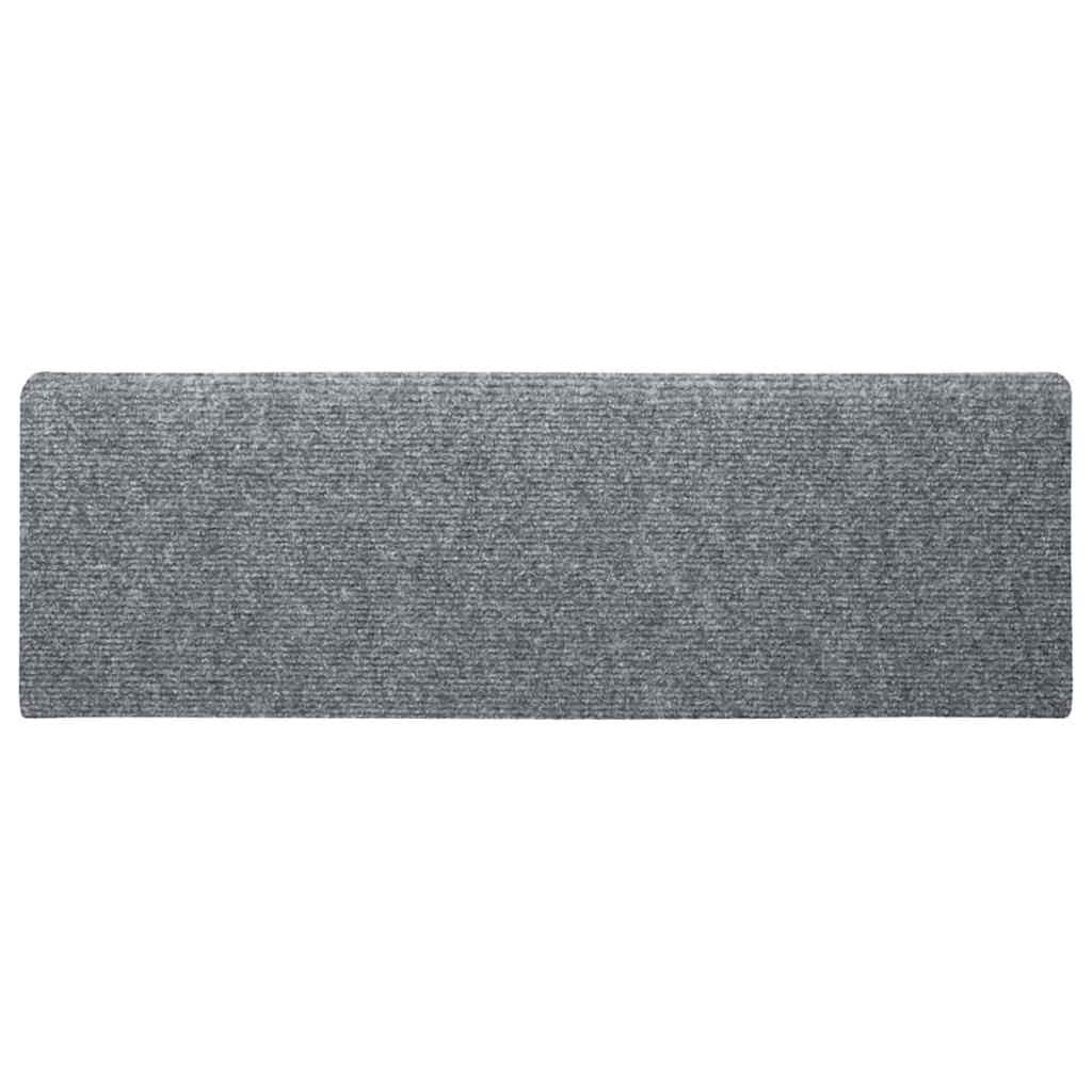 Trappematter selvklebende 10 stk 65x21x4 cm lysegrå rektangulær kant