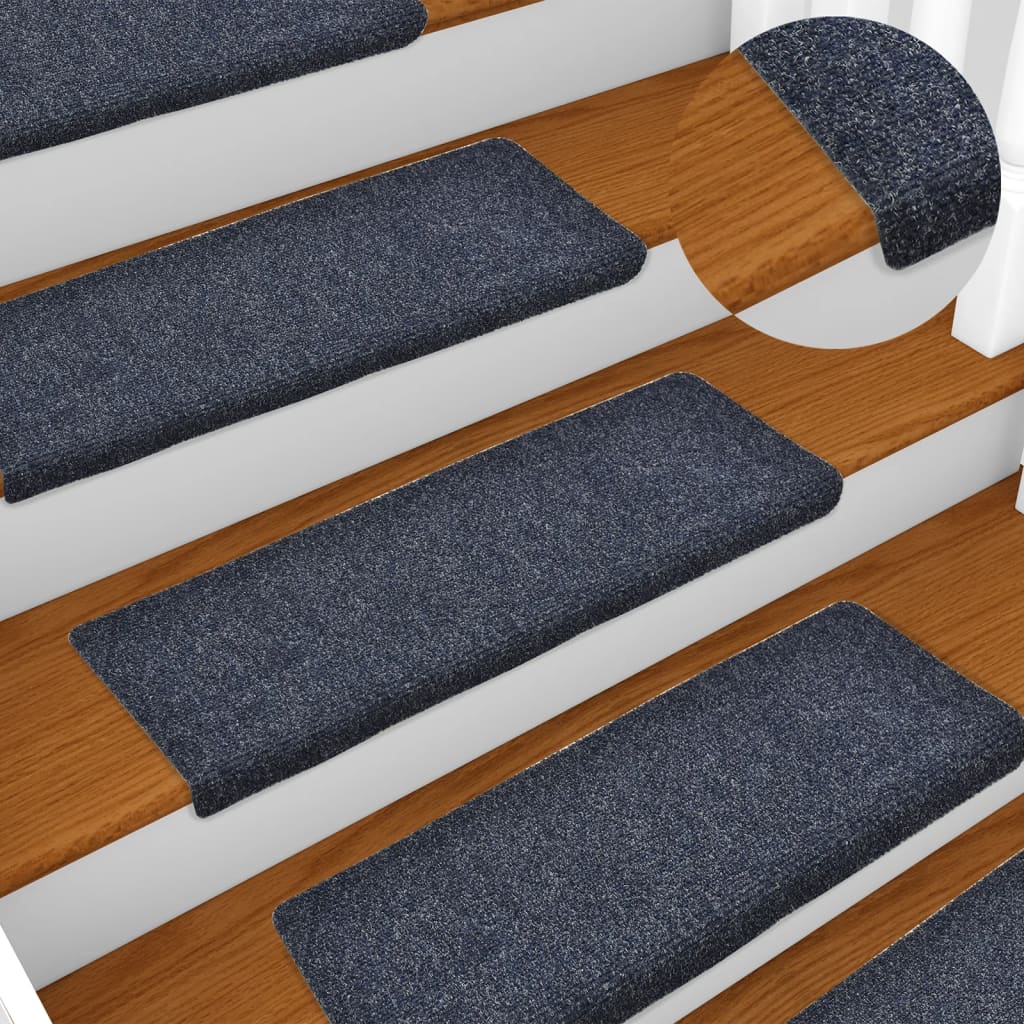 Trappematter selvklebende 10 stk 65x21x4 cm antrasitt rektangulær kant
