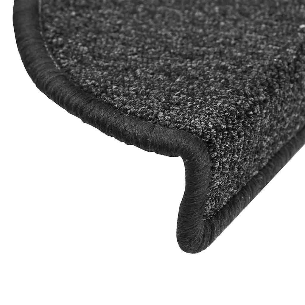 Trappematter 10 stk 56x17x3 cm antrasitt halvrund