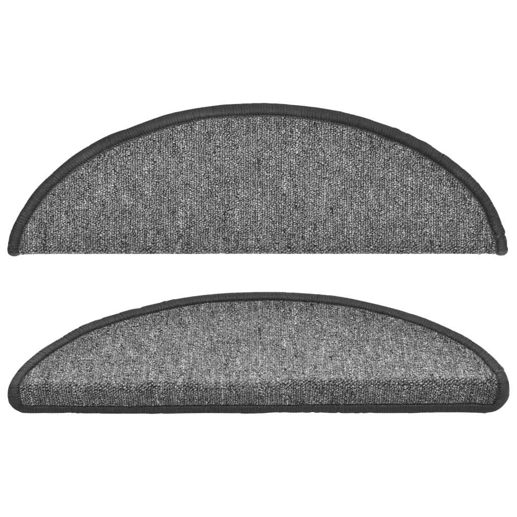 Trappematter 10 stk 56x17x3 cm mørkegrå halvrund