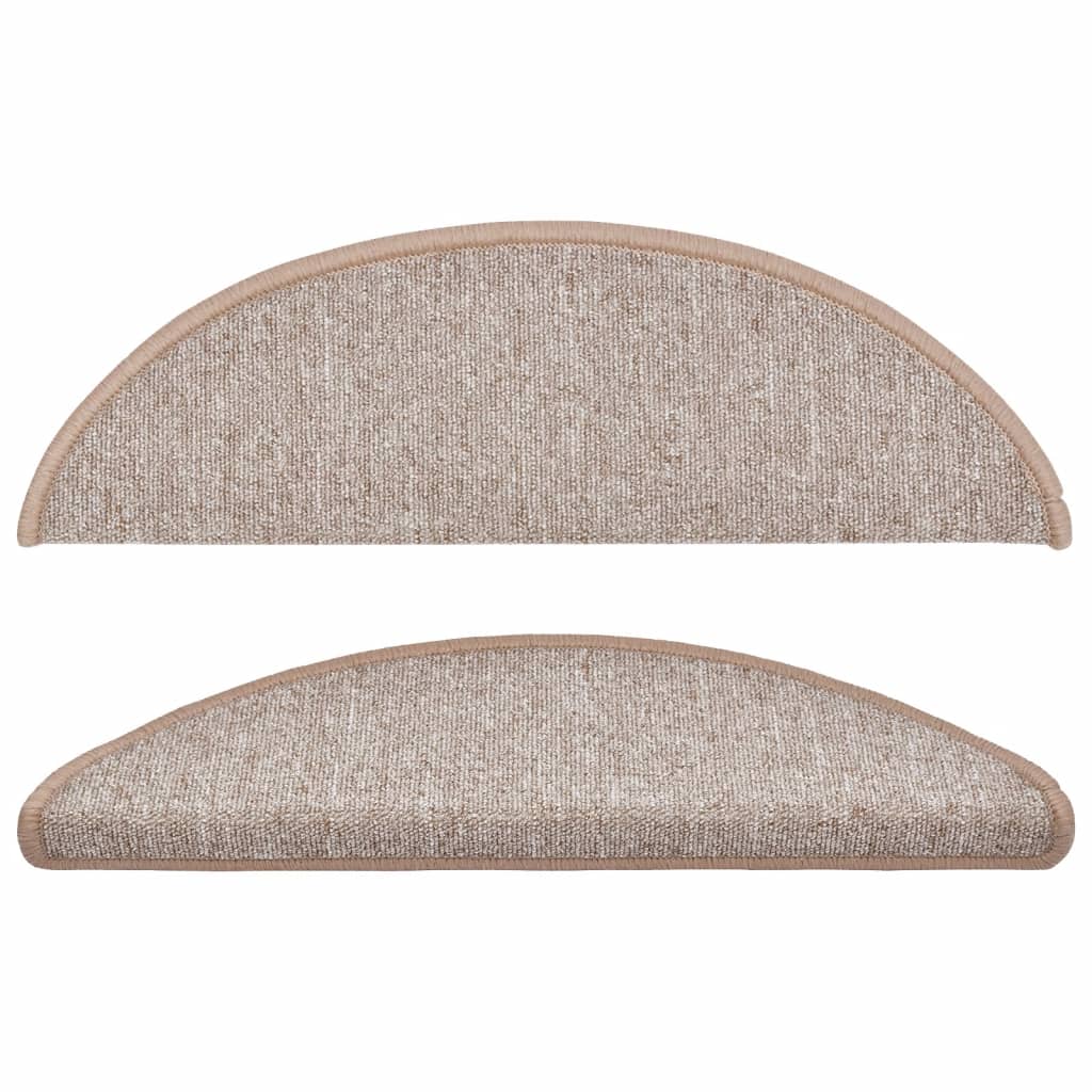 Trappematter 10 stk 56x17x3 cm lysebrune halvrund