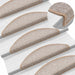 Trappematter 10 stk 56x17x3 cm lysebrune halvrund