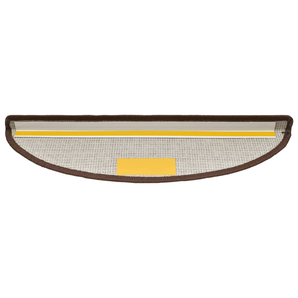 Trappematter 10 stk 56x17x3 cm kaffebrune halvrund