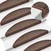 Trappematter 10 stk 56x17x3 cm kaffebrune halvrund