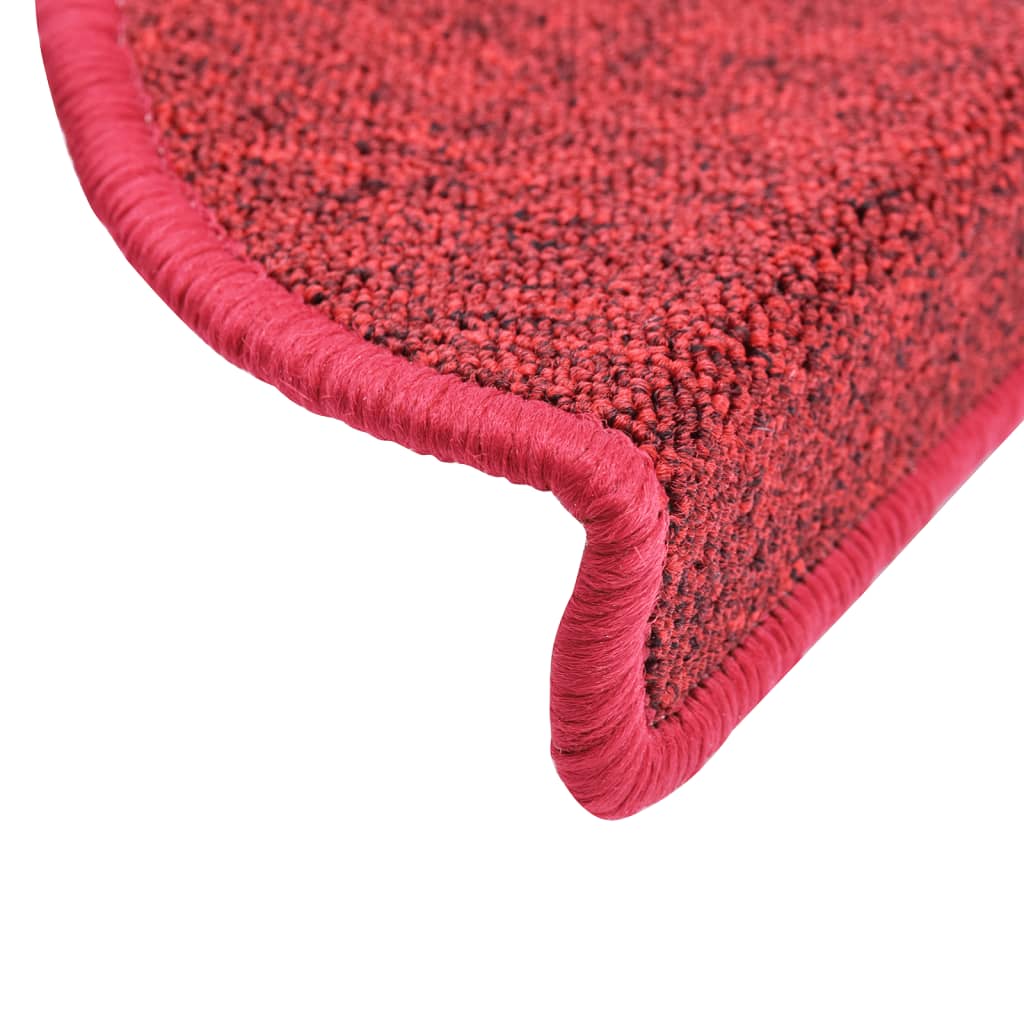 Trappematter 10 stk 56x17x3 cm rød halvrund