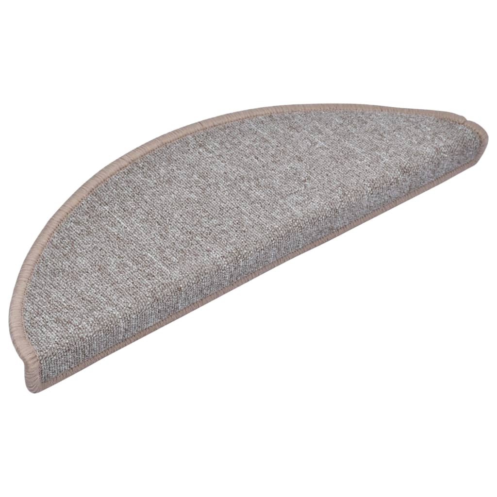 Trappematter 10 stk 65x24x4 cm lysebrune halvrund store