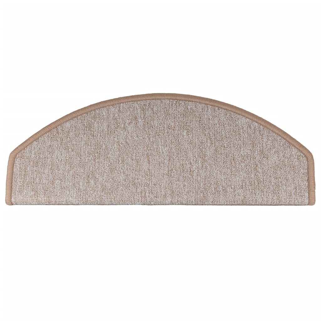 Trappematter 10 stk 65x24x4 cm lysebrune halvrund store