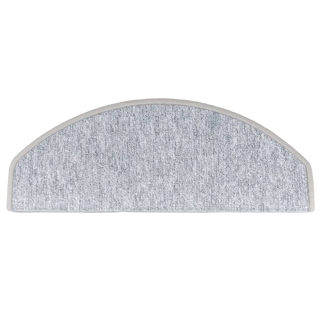 Trappematter 10 stk 65x24x4 cm lysegrå halvrund store