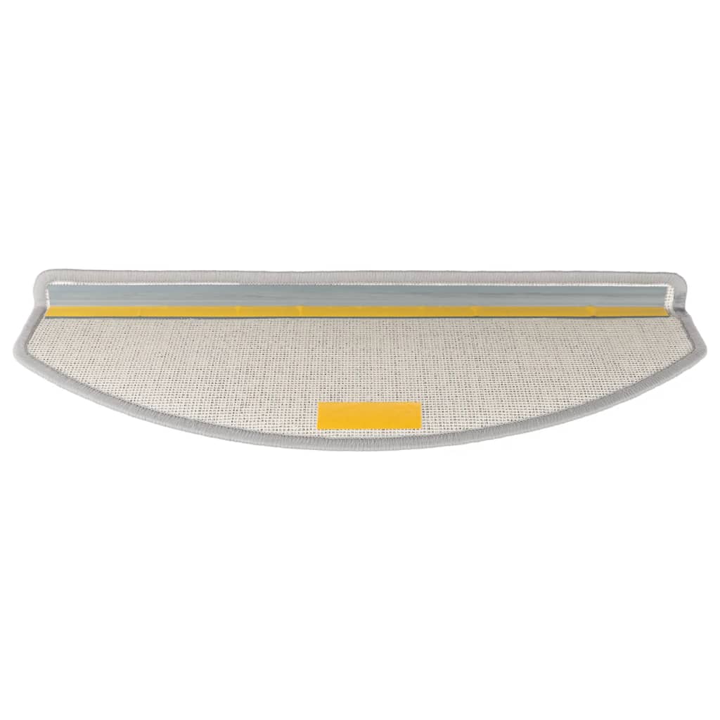 Trappematter 10 stk 65x24x4 cm lysegrå halvrund store