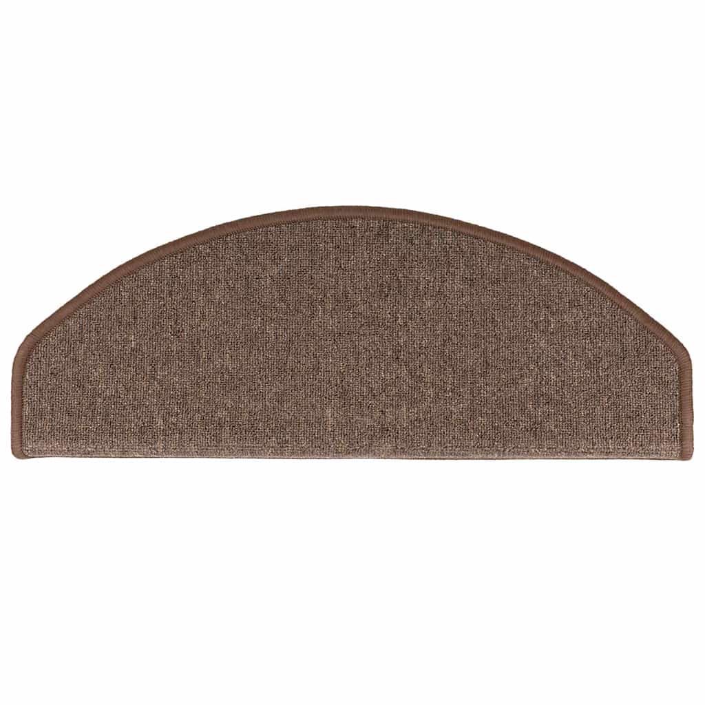 Trappematter 10 stk 65x24x4 cm kaffebrune halvrund store