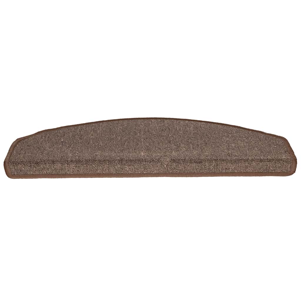 Trappematter 10 stk 65x24x4 cm kaffebrune halvrund store