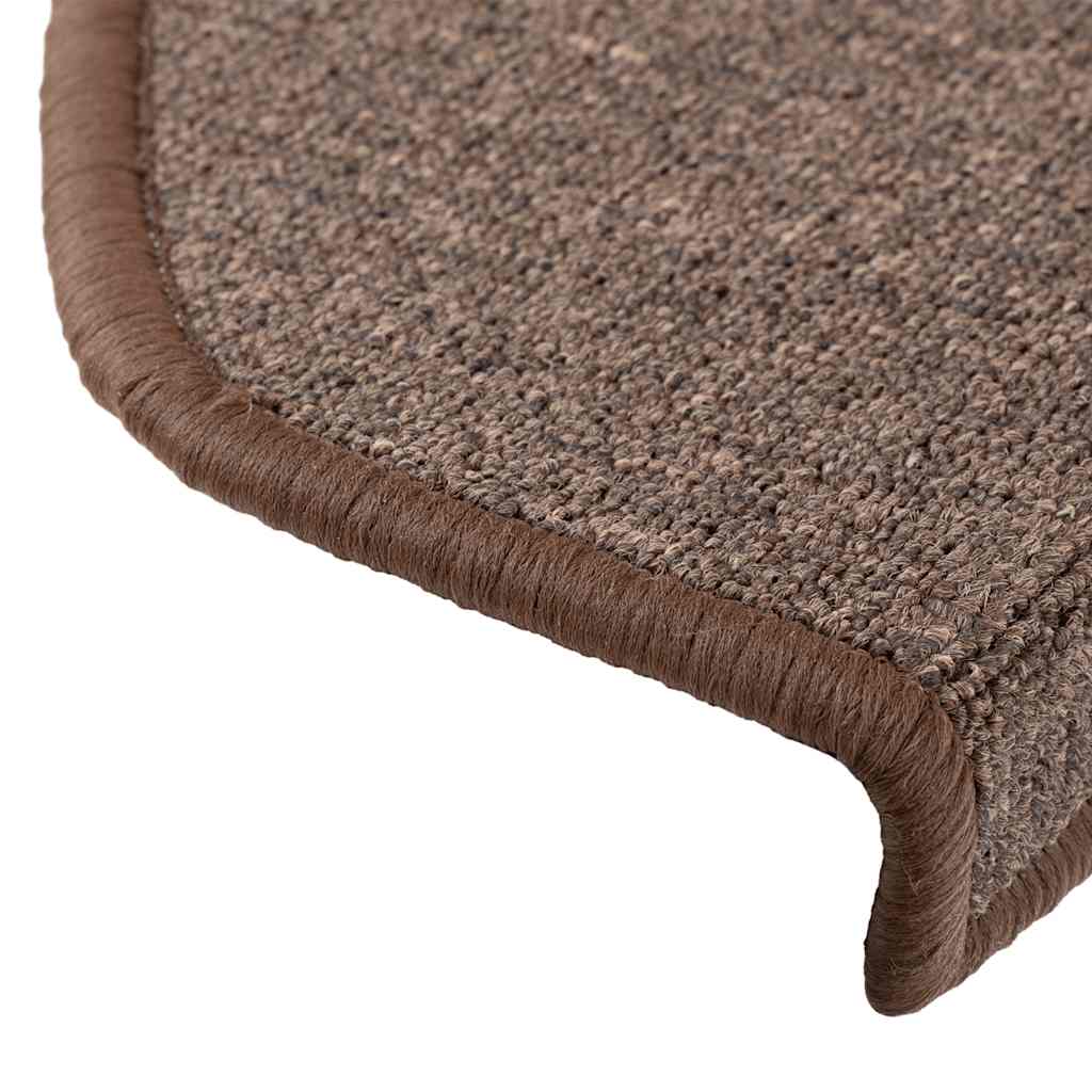 Trappematter 10 stk 65x24x4 cm kaffebrune halvrund store