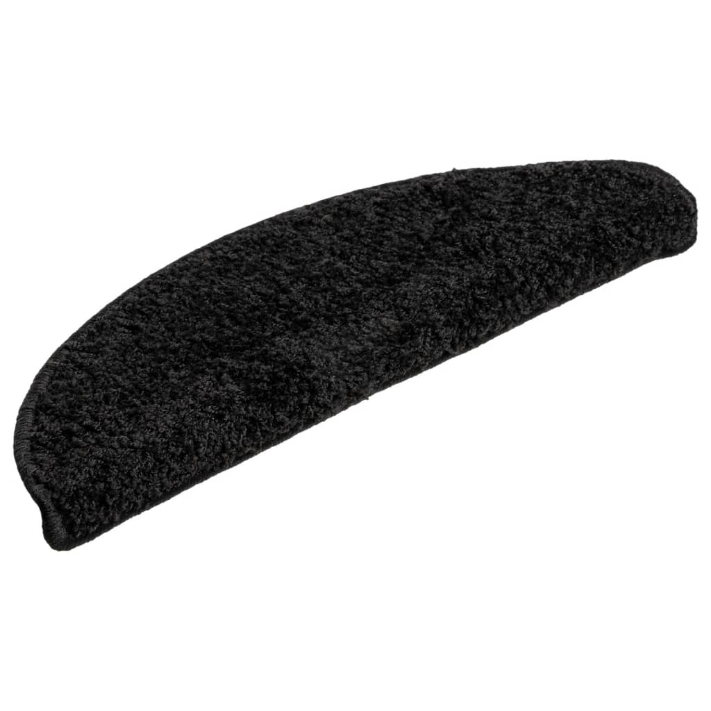 Trappematter 10 stk 56x17x3 cm svarte halvrund