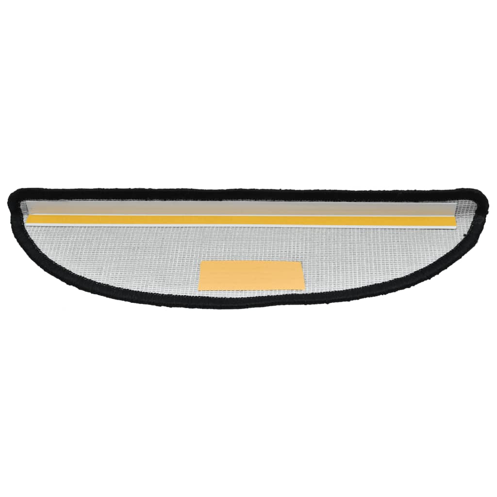 Trappematter 10 stk 56x17x3 cm svarte halvrund