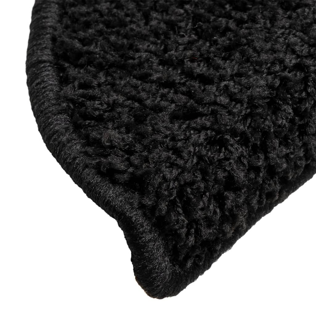 Trappematter 10 stk 56x17x3 cm svarte halvrund