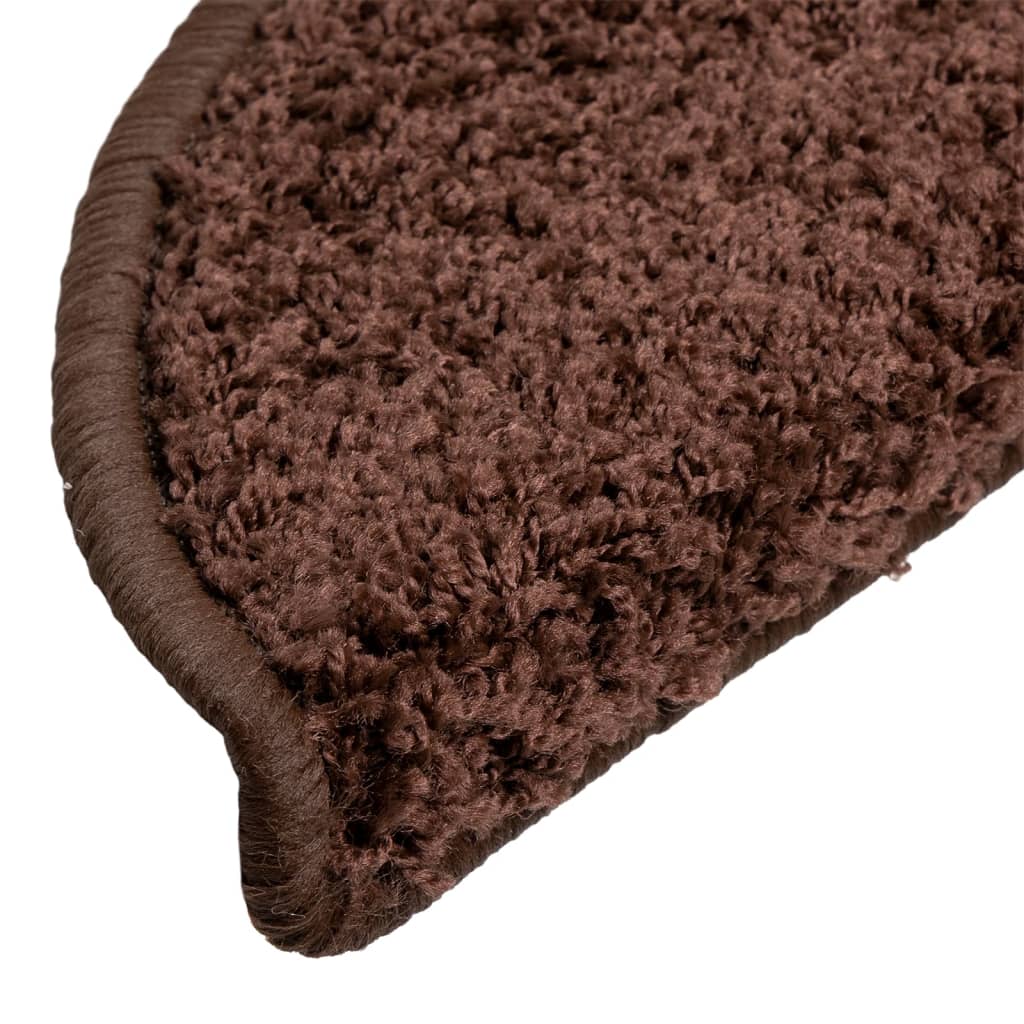 Trappematter 10 stk 56x17x3 cm brune halvrund