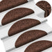 Trappematter 10 stk 56x17x3 cm brune halvrund