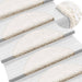 Trappematter 10 stk 56x17x3 cm hvite halvrund