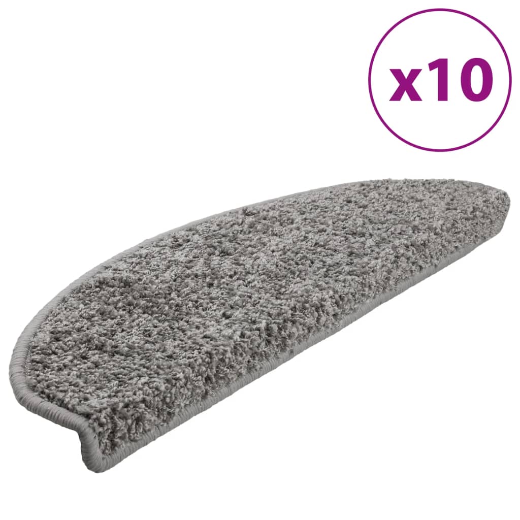 Trappematter 10 stk 65x21x4 cm grå halvrund store