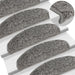 Trappematter 10 stk 65x21x4 cm grå halvrund store