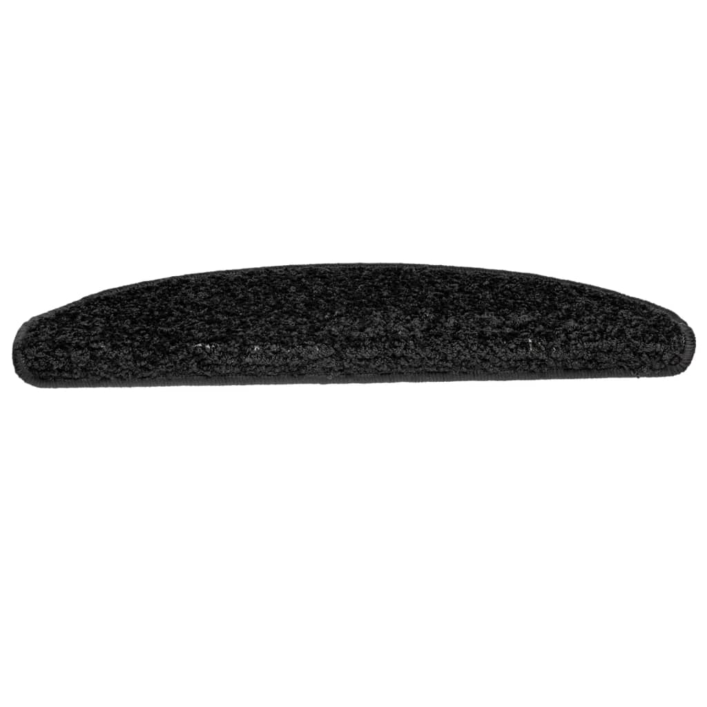 Trappematter 10 stk 65x21x4 cm svarte halvrund store
