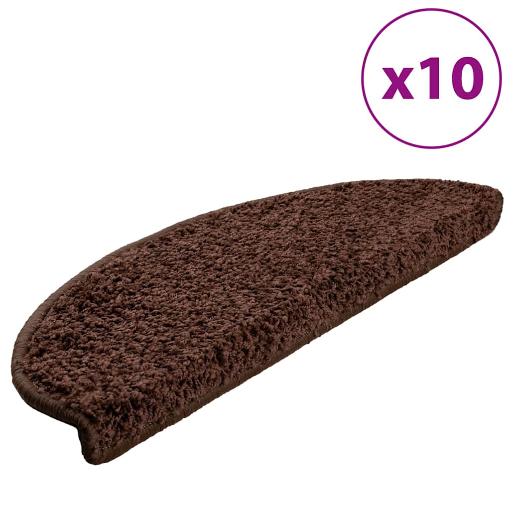 Trappematter 10 stk 65x21x4 cm brune halvrund store