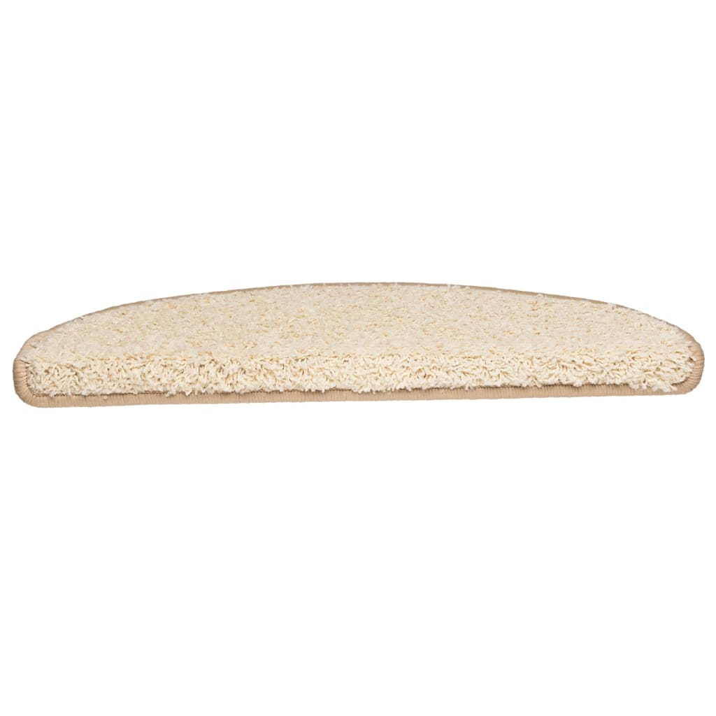 Trappematter 10 stk 65x21x4 cm kremfarget halvrund stor