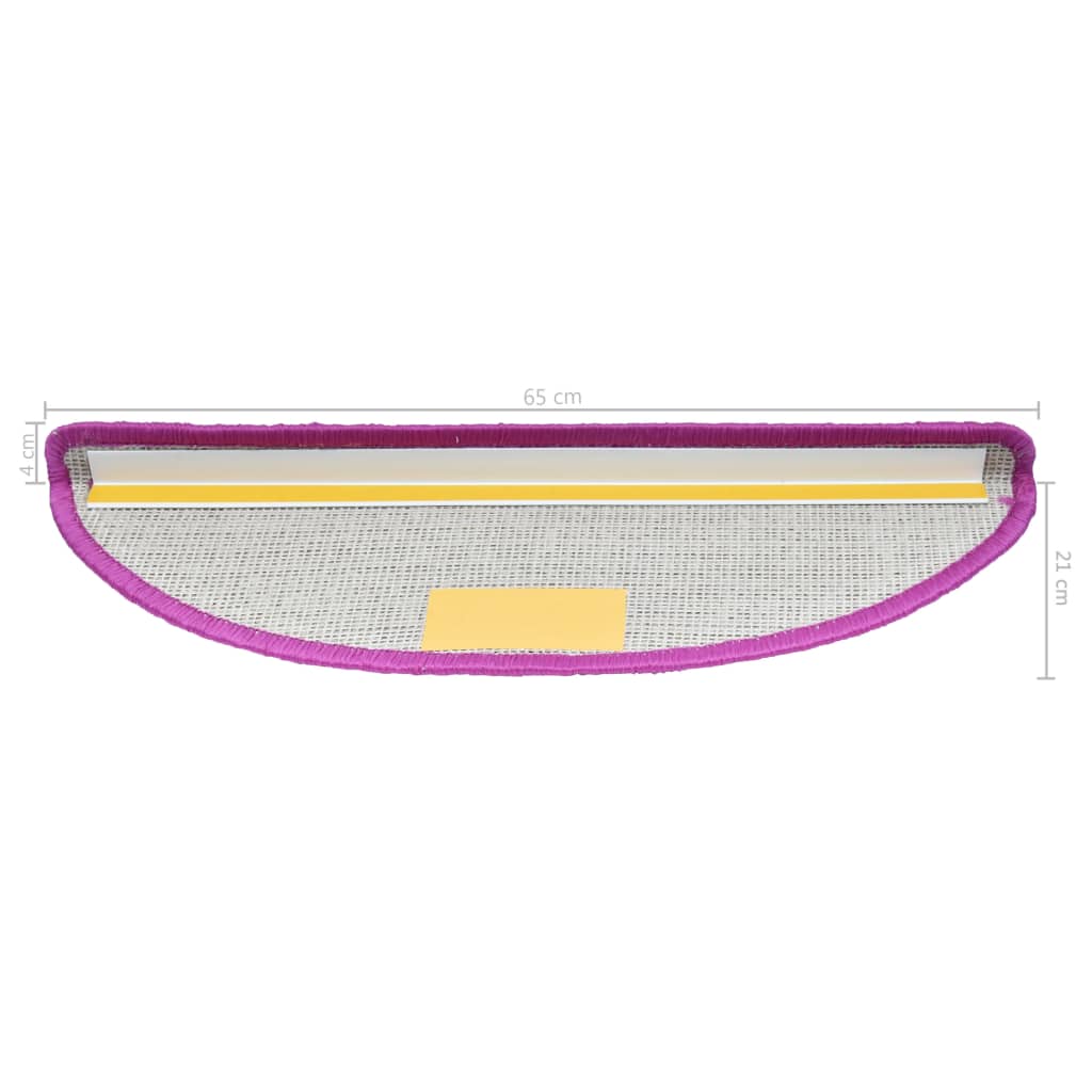 Trappematter 10 stk 65x21x4 cm fiolett halvrund stor