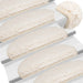 Trappematter 10 stk 65x21x4 cm hvite halvrund store