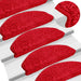 Trappematter 10 stk 65x21x4 cm røde halvrund store