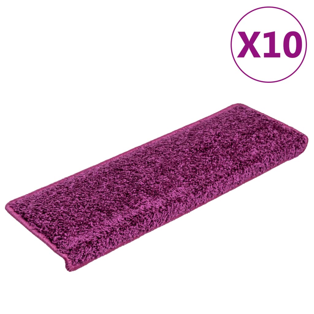 Trappematter 10 stk 65x21x4 cm fiolett rektangulær kant
