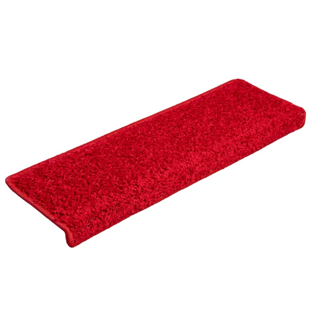 Trappematter 10 stk 65x21x4 cm rød rektangulær kant